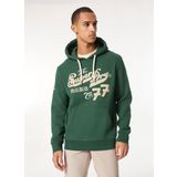 Superdry Kapüşon Yaka Yeşil Erkek Sweatshırt M2013697AXO9_EMBROIDER SCRIPT GRAPH