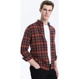 Superdry Kırmızı Erkek Regular Fit Kareli Gömlek M4011047A-H8O - Haki