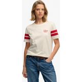 Superdry Krem Kadın Şeritli T-Shirt W1011870A