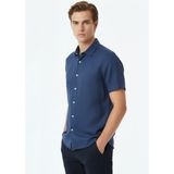 Superdry Lacivert Erkek Regular Fit Gömlek Vacatıon Lınen S/s Shırt
