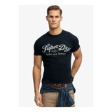 Superdry Lacivert Erkek Yazı Baskılı T-Shirt
