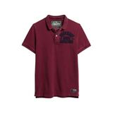 SUPERDRY Regular Fit Baskılı Polo T-Shirt Vintage Athletic Polo, M, 5003297705, Bordo, Erkek