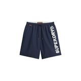Superdry Spor Grafik 17" Yüzme Şortu, Deniz Donanması, M