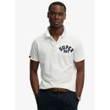 SUPERDRY Yazı Baskılı Polo T-Shirt, L, 5003394403, Beyaz, Erkek