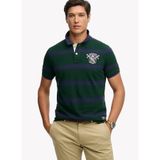 SUPERDRY Yeşil Çizgili Polo Yaka T-Shirt, M, 5003387358, Koyu Yeşil, Erkek