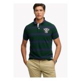 SUPERDRY Yeşil Erkek Çizgili Polo T-Shirt M1110467A-K1F CREST STRIPE POLO