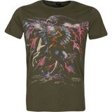 Superfly Bisiklet Yaka Baskılı Erkek T-Shirt 20581 - Haki