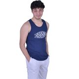 Superfly Flamlı Atlet Lacivert Erkek Atlet 19534-05 - Renkli
