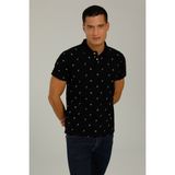 Superfly Men Poloshırt Black Erkek T-Shirt 22971-02 - Siyah