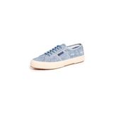 SUPERGA Üniseks Yetişkin 2750 COTTON DENIM DESTROYED Spor Ayakkabı, Beyaz, 38 EU