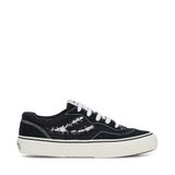 Superga Unisex 2941 REVOLLEY RIPPED SWALLOW TAIL Spor Ayakkabı, BLACK-WHITE AVORIO-SP, 42 EU