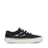 Superga Unisex 2941 REVOLLEY RIPPED SWALLOW TAIL Spor Ayakkabı, BLACK-WHITE AVORIO-SP, 43 EU