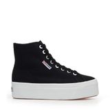 Superga Unisex Yetişkin 2708 HI TOP Ayakkabı, Black-FWhite-SP, 38 EU
