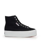 Superga Unisex Yetişkin 2708 HI TOP Ayakkabı, Black-FWhite-SP, 40 EU