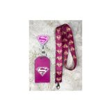 Süpergirl Boyun Askısı Yoyo ve Dik Kartlık Set