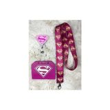 Süpergirl Boyun Askısı Yoyo ve Yan Kartlık Set