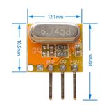 Süperheterodin 433mhz Rxb14 Rf Alıcı Modül Kablosuz Haberleşme Kumanda Oyuncak Rc Araba Kapı Alarm