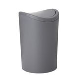 Superio Küçük Plastik Banyo Çöp Kutusu Kapaklı 6 Litre, Gri Mini Çöp Kutusu 0,75 Galon, Modern Düz Kapaklı Ayak Pedallı Çöp Kovası, Banyo, Yatak Odası, Ofis, Çalışma Masası Altı, Yumuşak Kapanma