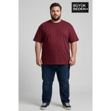 Superlife Büyük Beden Erkek Basic Tişört – Pamuklu Düz T-Shirt 3XL-6XL SPR26BTS510