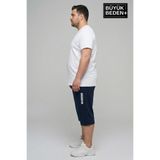 Superlife Büyük Beden Erkek Kapri Şort Brooklyn Baskılı Rahat Kalıp 3XL-6XL SPR26BSR591-02