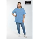 Superlife Büyük Beden Kadın Basic Tişört – Pamuklu Düz T-Shirt 3XL-6XL SPR26BTSK510