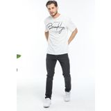 Süperlife Erkek Bisiklet Yaka Oversize Fit Tişort SPR22TS110