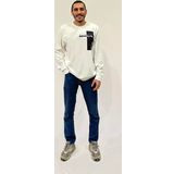 Süperlife Erkek Bisiklet Yaka Rahat Kalıp 3 iplik Kalın W.Brooklyn Baskılı Sweatshirt SPR24SW31