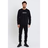 Süperlife Erkek Bisiklet Yaka Regular Fit 3 İplik Kalın Brooklyn Baskılı Sweatshirt SPR24sw29