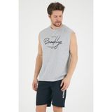 Süperlife Erkek Bisiklet Yaka Regular Fit Brooklyn Baskılı Tişört SPR22TS115 - Gri Melanj