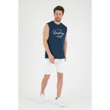 Süperlife Erkek Bisiklet Yaka Regular Fit Brooklyn Baskılı Tişört SPR22TS115 - Navy - M