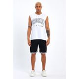 Süperlife Erkek Bisiklet Yaka Regular Fit Brooklyn Baskılı Tişört SPR22TS116 - White