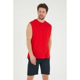 Süperlife Erkek Bisiklet Yaka Regular Fit Brooklyn Baskılı Tişört SPR22TS122 - 105 - Kırmızı