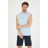 Süperlife Erkek Bisiklet Yaka Regular Fit Brooklyn Baskılı Tişört SPR22TS122 - Blue