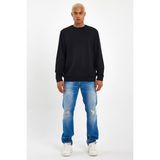 Süperlife Erkek Bisiklet Yaka Regular Fit Ince Sweatshirt Spr 20K30 - Black - 3XL