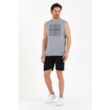 Süperlife Erkek Bisiklet Yaka Regular Fit Los Angeles Baskılı Tişort SPR22TS123 - Gri Melanj