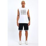 Süperlife Erkek Bisiklet Yaka Regular Fit Los Angeles Baskılı Tişort SPR22TS123 - White - M