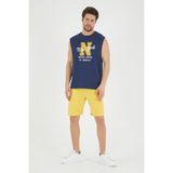 Süperlife Erkek Bisiklet Yaka Regular Fit N Baskılı Tişört SPR22TS117 - İndigo