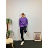 Süperlife Erkek Bisiklet Yaka Slim Fit Ince Sweatshirt Spr 20K17 - 25-Mor