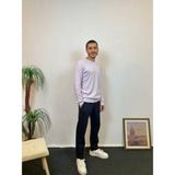 Süperlife Erkek Bisiklet Yaka Slim Fit Ince Sweatshirt Spr 20K17 - Açık Lila - XL