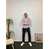 Süperlife Erkek Bisiklet Yaka Slim Fit Ince Sweatshirt Spr 20K17 - Koyu Lila