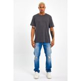 Süperlife Erkek Bisiklet Yaka Standart ®ular Fit Tişort SPR21Y30 - Antrasit - 2XL