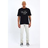 Süperlife Erkek Bisiklet Yaka Standart ®ular Fit Tişort SPR22TS110 - Siyah - M