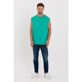 Süperlife Erkek Bisiklet Yaka Standart ®ular Kalıp Tişort SPR21Y03 - Benetton Yeşili - 2XL
