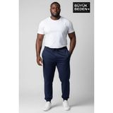 Superlife Erkek Büyük Beden Paça Lastikli Iki Iplik Rahat Kalıp Ince Eşofman Altı SPR26BEA951 - 3XL - Navy