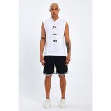 Süperlife Erkek Kapşonlu Standart ®ular Fit Aır Baskılı Tişort SPR21Y07 - Beyaz - XL