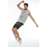 Süperlife Erkek Kapşonlu Standart &regular Fit Aır Baskılı Tişort SPR21Y07 - Gri Melanj