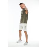 Süperlife Erkek Kapşonlu Standart &regular Fit Aır Baskılı Tişort SPR21Y07 - Haki