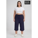 Süperlife Kadın Büyük Beden Şort 3XL-6XL Rahat Kesim Diz Altı Günlük Şort-SPR26BSRK591