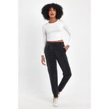 Superlife Kadın Rahat Kalıp Softech Polar Sweat Eşofman Altı SPR24EA97 - XL - Füme