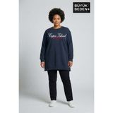 Superlife Kadın Tunik Büyük Beden Capri Island Baskılı ince Sweatshırt SPR26BTK990-1